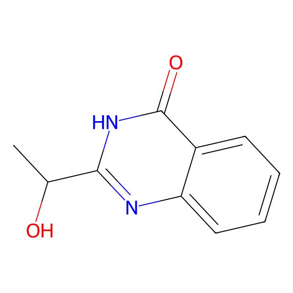 2D Structure of 2-[(1R)-1-hydroxyethyl]-3,4-dihydroquinazolin-4-one