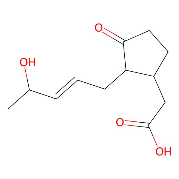 2D Structure of 2-[(1R,2R)-2-[(Z,4R)-4-hydroxypent-2-enyl]-3-oxocyclopentyl]acetic acid