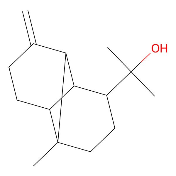 2D Structure of 2-[(1R,2R,3R,6S,7R)-6-methyl-8-methylidene-3-tricyclo[4.4.0.02,7]decanyl]propan-2-ol