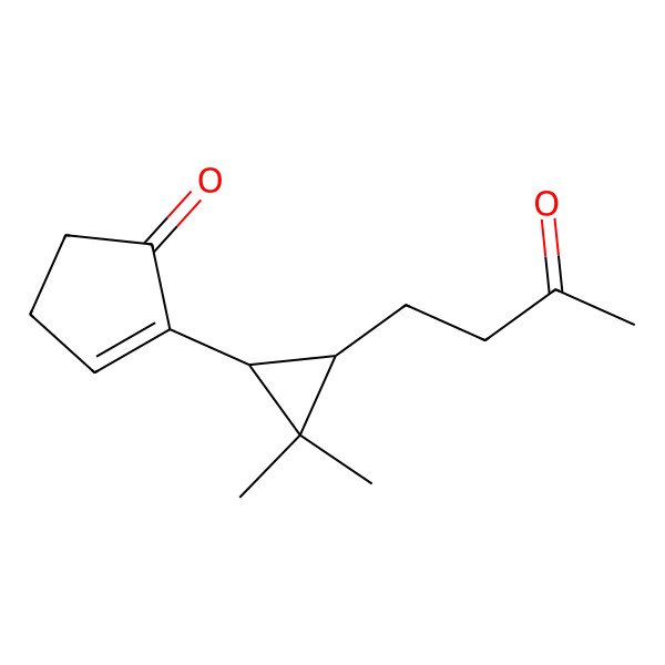 2D Structure of 2-[(1R,3S)-2,2-dimethyl-3-(3-oxobutyl)cyclopropyl]cyclopent-2-en-1-one