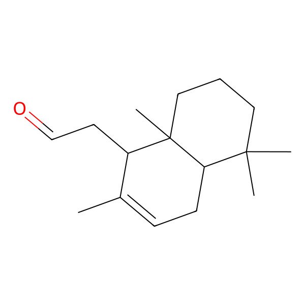 2D Structure of 2-[(1R,4aR,8aR)-2,5,5,8a-tetramethyl-1,4,4a,6,7,8-hexahydronaphthalen-1-yl]acetaldehyde