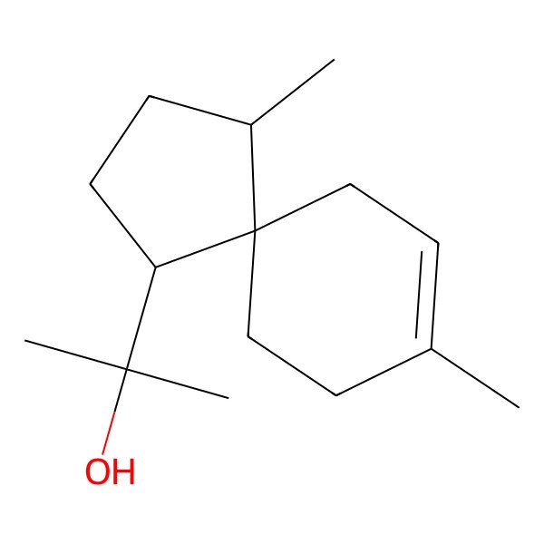 2D Structure of 2-[(1R,4R,5R)-1,8-dimethylspiro[4.5]dec-8-en-4-yl]propan-2-ol