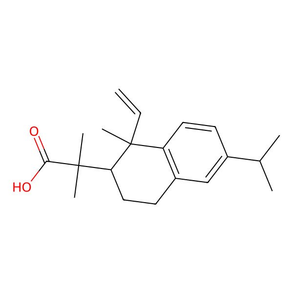 2D Structure of 2-[(1S,2R)-1-ethenyl-1-methyl-6-propan-2-yl-3,4-dihydro-2H-naphthalen-2-yl]-2-methylpropanoic acid