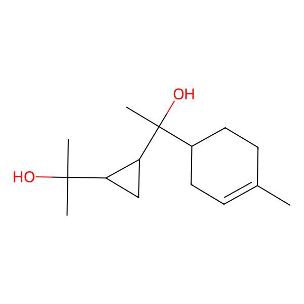 2D Structure of 2-[2-[1-Hydroxy-1-(4-methylcyclohex-3-en-1-yl)ethyl]cyclopropyl]propan-2-ol