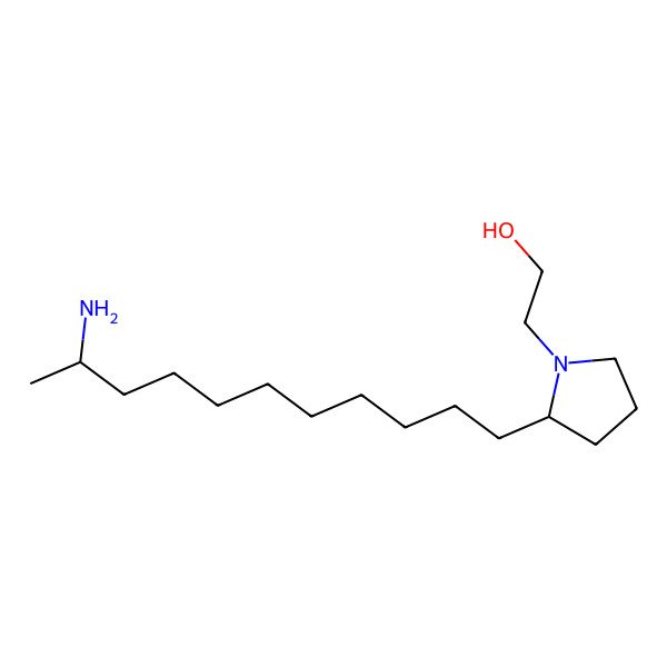2D Structure of 2-[2-(10-Aminoundecyl)pyrrolidin-1-yl]ethanol