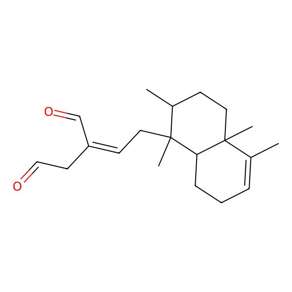 2D Structure of 2-[2-(1,2,4a,5-Tetramethyl-2,3,4,7,8,8a-hexahydronaphthalen-1-yl)ethylidene]butanedial