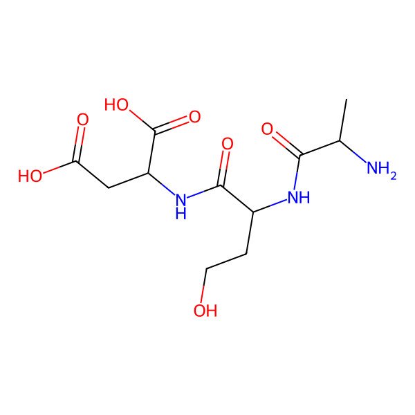 2D Structure of 2-[[2-(2-Aminopropanoylamino)-4-hydroxybutanoyl]amino]butanedioic acid