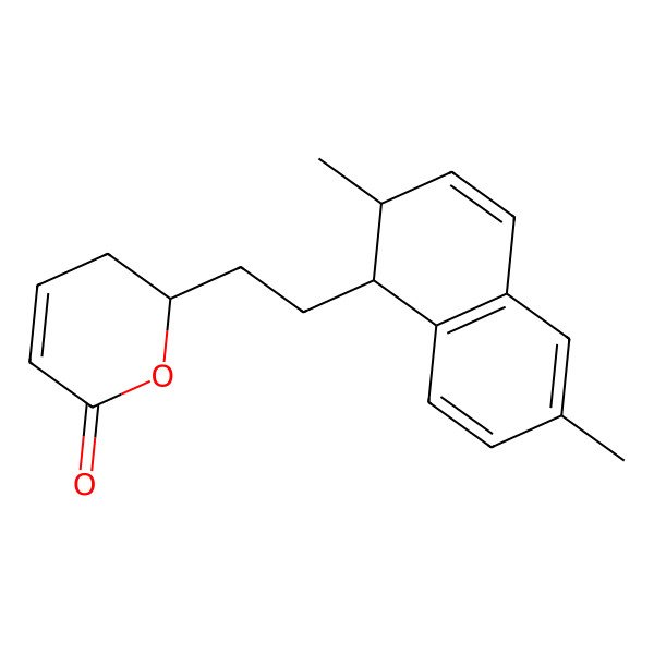 2D Structure of 2-[2-(2,6-Dimethyl-1,2-dihydronaphthalen-1-yl)ethyl]-2,3-dihydropyran-6-one