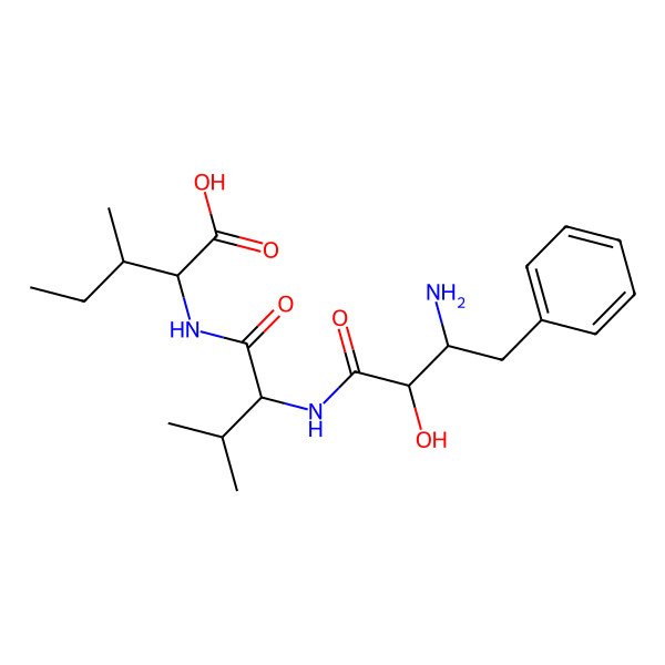 2D Structure of 2-[[2-[(3-Amino-2-hydroxy-4-phenylbutanoyl)amino]-3-methylbutanoyl]amino]-3-methylpentanoic acid