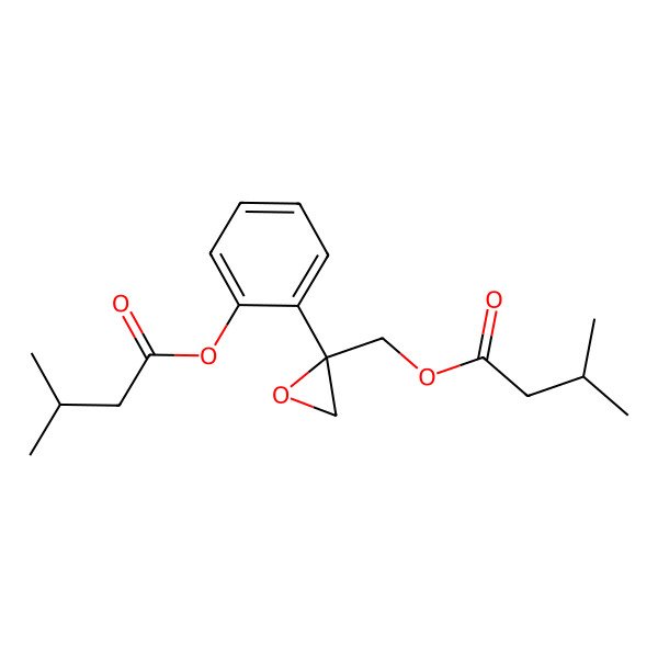2D Structure of [2-[2-(3-Methylbutanoyloxy)phenyl]oxiran-2-yl]methyl 3-methylbutanoate