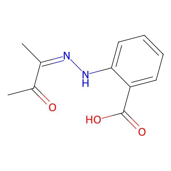 2D Structure of 2-[2-(3-Oxobutan-2-ylidene)hydrazinyl]benzoic acid