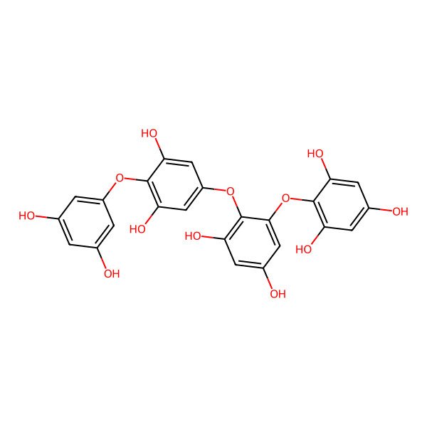 2D Structure of 2-[2-[4-(3,5-Dihydroxyphenoxy)-3,5-dihydroxyphenoxy]-3,5-dihydroxyphenoxy]benzene-1,3,5-triol