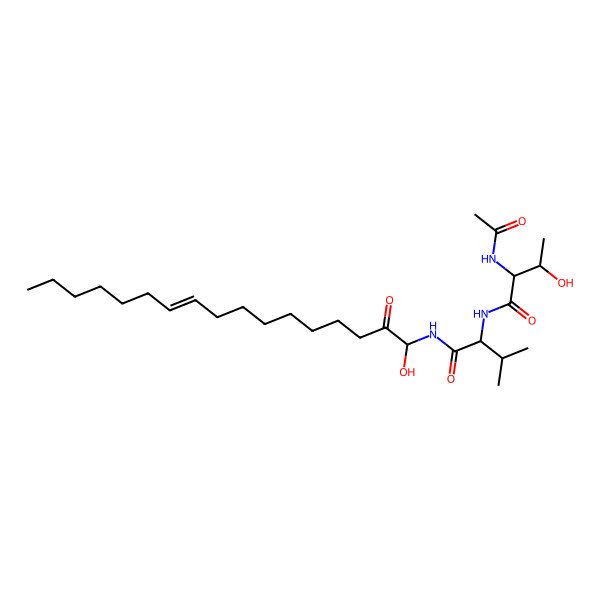 2D Structure of 2-[(2-acetamido-3-hydroxybutanoyl)amino]-N-(1-hydroxy-2-oxoheptadec-10-enyl)-3-methylbutanamide