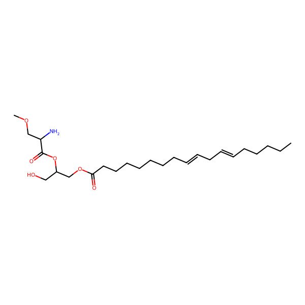 2D Structure of [2-(2-Amino-3-methoxypropanoyl)oxy-3-hydroxypropyl] octadeca-9,12-dienoate