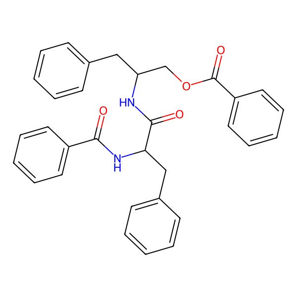2D Structure of [2-[(2-Benzamido-3-phenylpropanoyl)amino]-3-phenylpropyl] benzoate