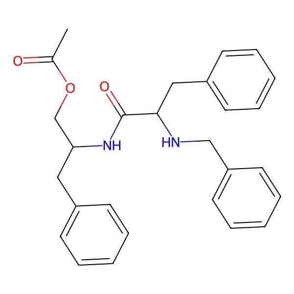 2D Structure of [2-[[2-(Benzylamino)-3-phenylpropanoyl]amino]-3-phenylpropyl] acetate