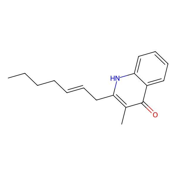 2D Structure of 2-(2-Heptenyl)-3-methyl-4(1H)-quinalone