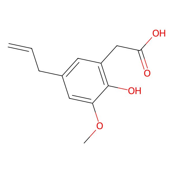 2D Structure of 2-(2-Hydroxy-3-methoxy-5-prop-2-enylphenyl)acetic acid