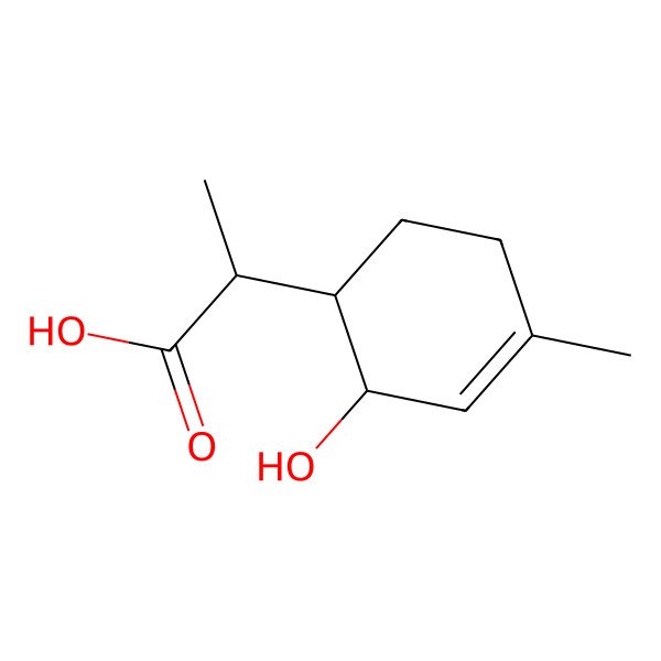 2D Structure of 2-(2-Hydroxy-4-methylcyclohex-3-enyl)propanoic acid