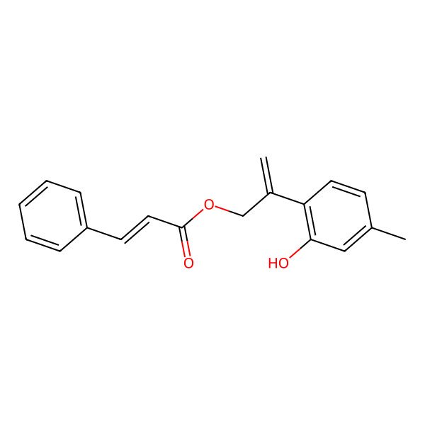 2D Structure of 2-(2-Hydroxy-4-methylphenyl)prop-2-enyl 3-phenylprop-2-enoate