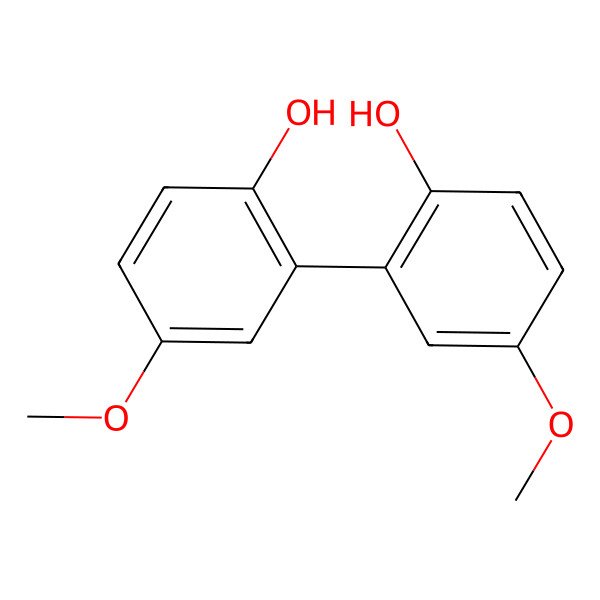 2D Structure of 2-(2-Hydroxy-5-methoxyphenyl)-4-methoxyphenol