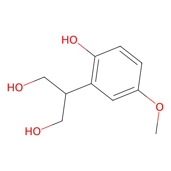 2D Structure of 2-(2'-Hydroxy-5'-methoxyphenyl)propane-1,3-diol