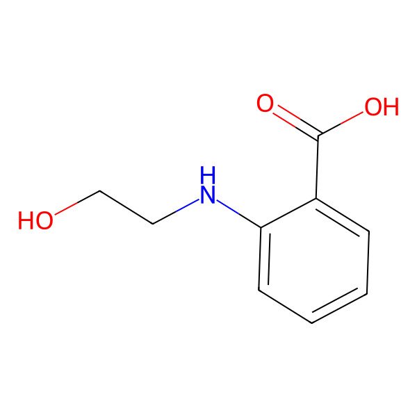 2D Structure of 2-((2-Hydroxyethyl)amino)benzoic acid