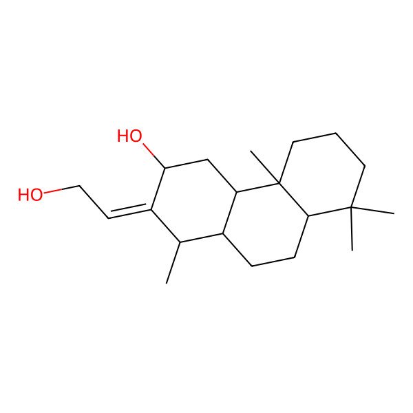 2D Structure of 2-(2-hydroxyethylidene)-1,4b,8,8-tetramethyl-3,4,4a,5,6,7,8a,9,10,10a-decahydro-1H-phenanthren-3-ol