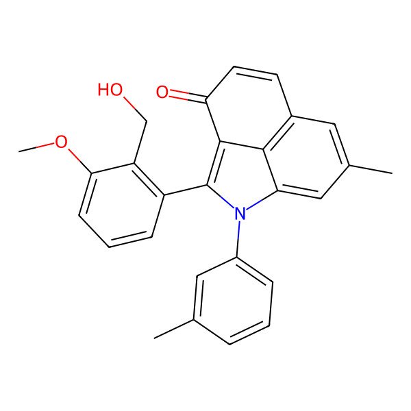 2D Structure of 2-[2-(Hydroxymethyl)-3-methoxyphenyl]-7-methyl-1-(3-methylphenyl)benzo[cd]indol-3-one
