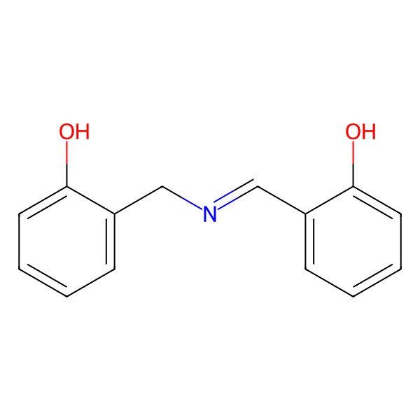 2D Structure of 2-[[(2-Hydroxyphenyl)methylideneamino]methyl]phenol