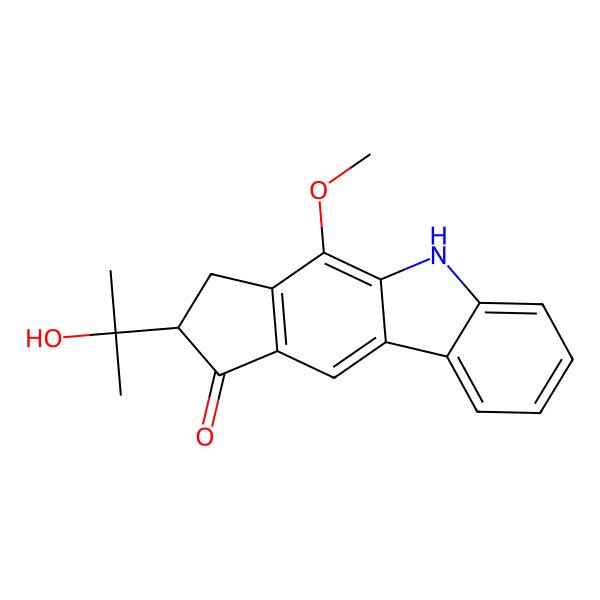 2D Structure of 2-(2-hydroxypropan-2-yl)-10-methoxy-2,9-dihydro-1H-cyclopenta[b]carbazol-3-one