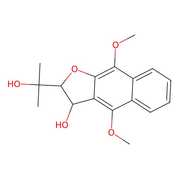2D Structure of 2-(2-Hydroxypropan-2-yl)-4,9-dimethoxy-2,3-dihydrobenzo[f][1]benzofuran-3-ol