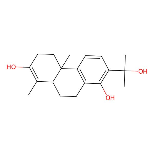 2D Structure of 2-(2-hydroxypropan-2-yl)-4b,8-dimethyl-6,8a,9,10-tetrahydro-5H-phenanthrene-1,7-diol
