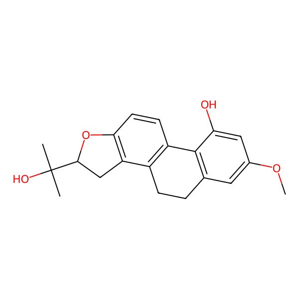 2D Structure of 2-(2-Hydroxypropan-2-yl)-7-methoxy-2,3,4,5-tetrahydronaphtho[2,1-e][1]benzofuran-9-ol