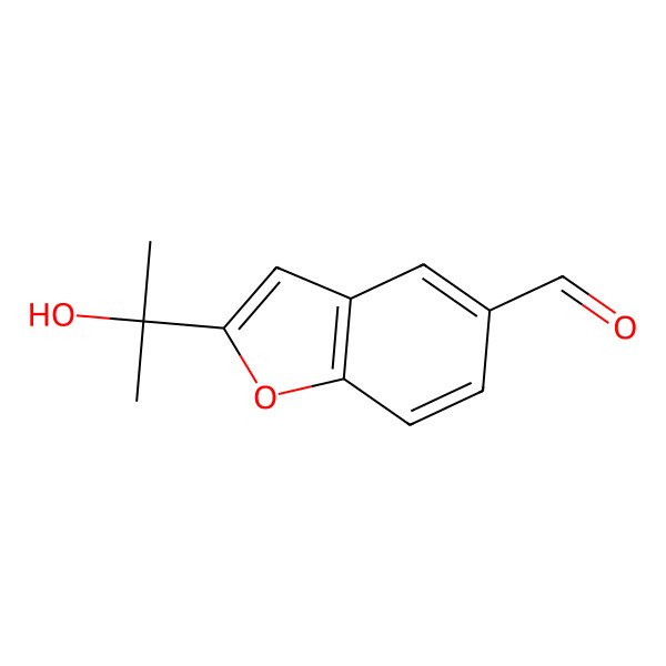 2D Structure of 2-(2-Hydroxypropan-2-yl)benzofuran-5-carbaldehyde