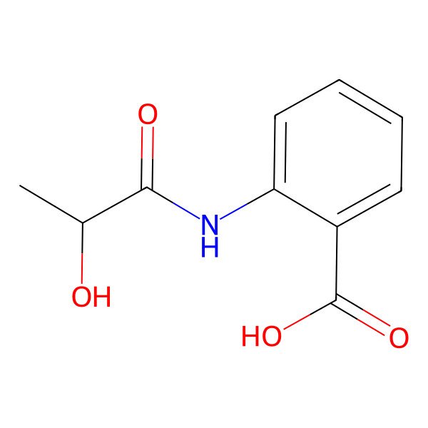 2D Structure of 2-(2-Hydroxypropanamido) benzoic acid