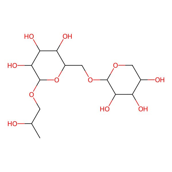 2D Structure of 2-(2-Hydroxypropoxy)-6-[(3,4,5-trihydroxyoxan-2-yl)oxymethyl]oxane-3,4,5-triol
