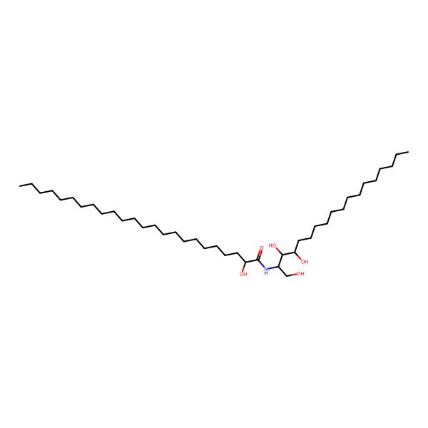 2D Structure of 2-(2'-Hydroxytetracosanoylamino)-octadecane-1,3,4-triol, (2S,3S,4R,2'R)-