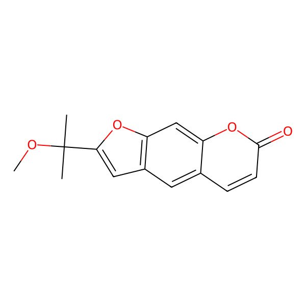 2D Structure of 2-(2-Methoxypropan-2-yl)furo[3,2-g]chromen-7-one