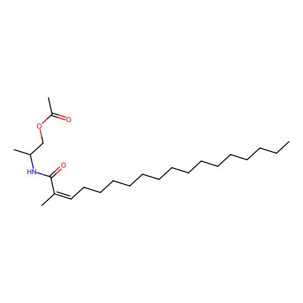 2D Structure of 2-(2-Methyloctadec-2-enoylamino)propyl acetate