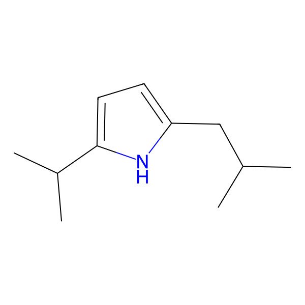 2D Structure of 2-(2-methylpropyl)-5-propan-2-yl-1H-pyrrole