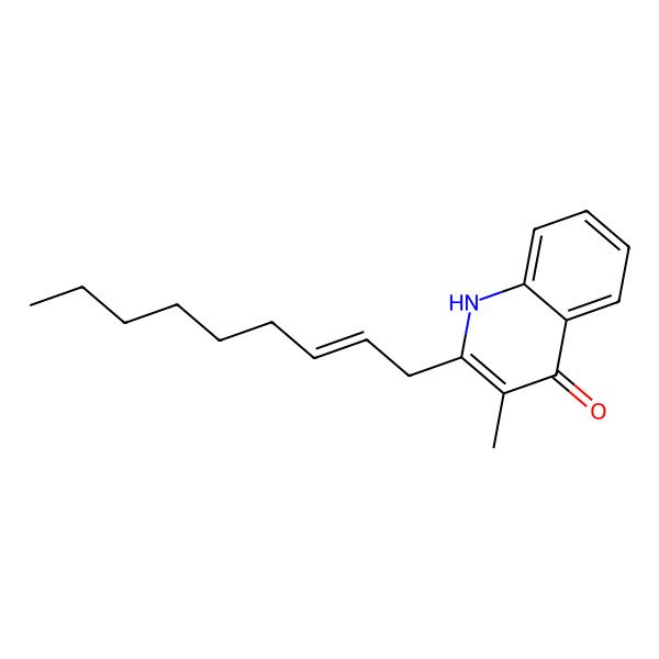2D Structure of 2-[2-Nonenyl)-3-methyl-4-quinolinol