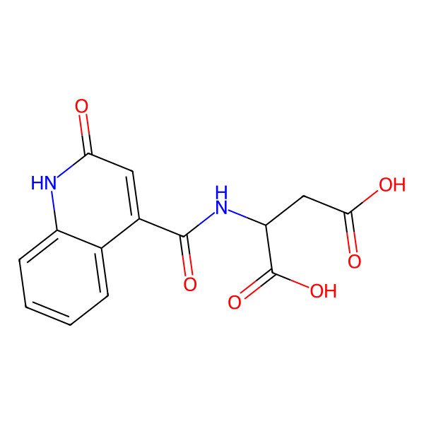 2D Structure of 2-[(2-oxo-1H-quinoline-4-carbonyl)amino]butanedioic acid