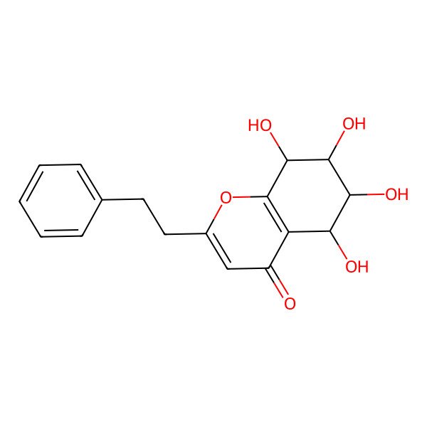 2D Structure of 2-(2-Phenylethyl)-5,6,7,8-tetrahydroxy-5,6,7,8-tetrahydrochromone