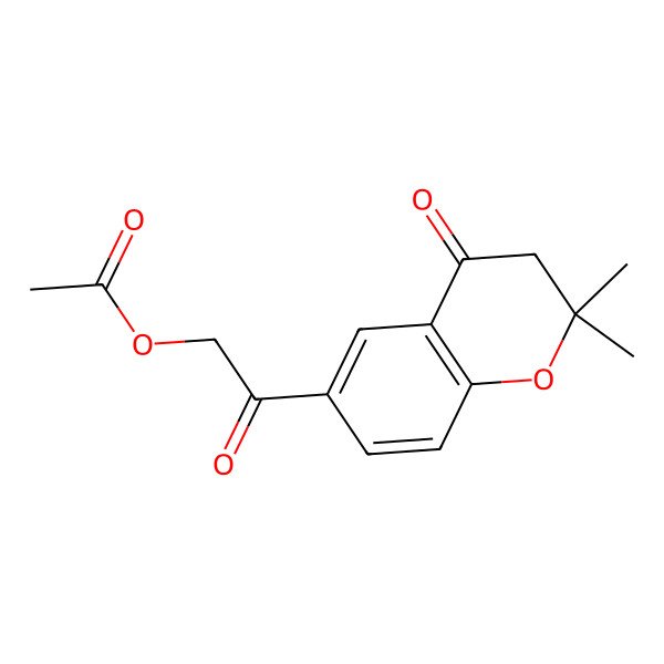 2D Structure of [2-(2,2-dimethyl-4-oxo-3H-chromen-6-yl)-2-oxoethyl] acetate