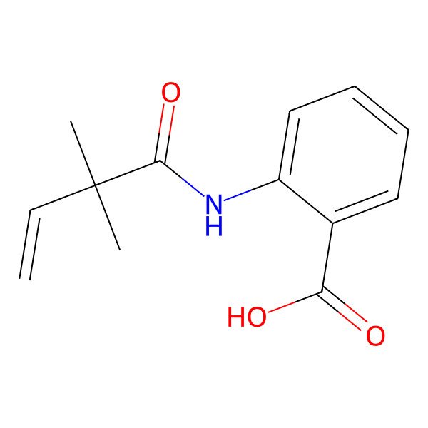 2D Structure of 2-[(2,2-Dimethylbut-3-enoyl)amino]benzoic acid