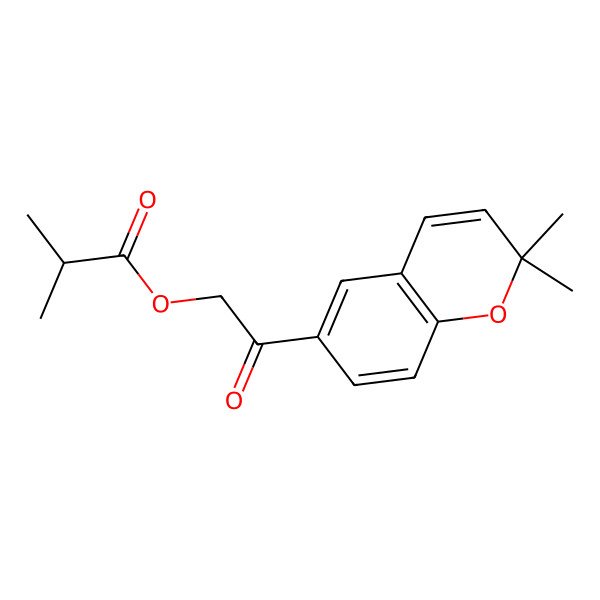 2D Structure of [2-(2,2-Dimethylchromen-6-yl)-2-oxoethyl] 2-methylpropanoate