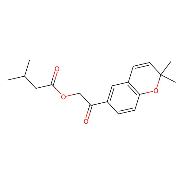 2D Structure of [2-(2,2-Dimethylchromen-6-yl)-2-oxoethyl] 3-methylbutanoate