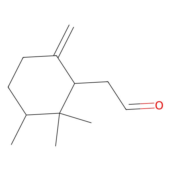 2D Structure of 2-(2,2,3-Trimethyl-6-methylidenecyclohexyl)acetaldehyde