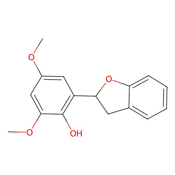 2D Structure of 2-(2,3-Dihydro-1-benzofuran-2-yl)-4,6-dimethoxyphenol